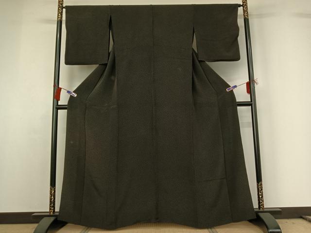 平和屋着物▽上質な小紋 単衣 鮫小紋柄 正絹 逸品 AABG8694jh
