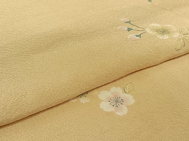 平和屋着物▽上質な小紋 単衣 舞花文 正絹 逸品 AABG8695jh