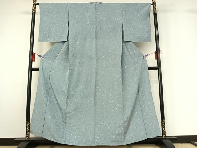 平和屋着物▽上質な小紋 単衣 霞文 正絹 逸品 AABG8719jh