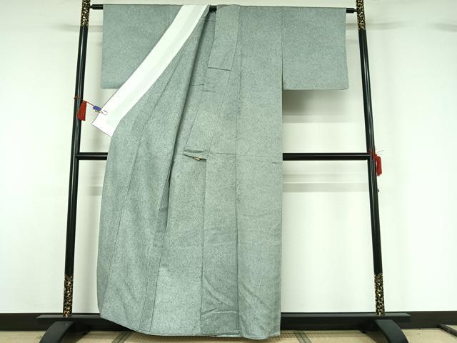 平和屋着物▽上質な小紋 単衣 舞花文 正絹 逸品 AABG8735jh