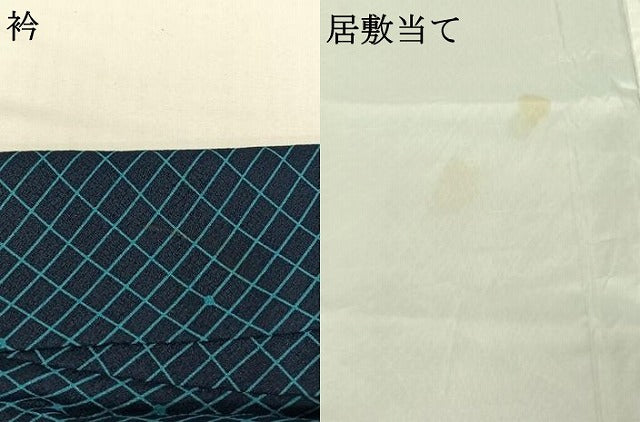 平和屋着物▽小紋 単衣 網目文 洗える着物 AABG8749jh