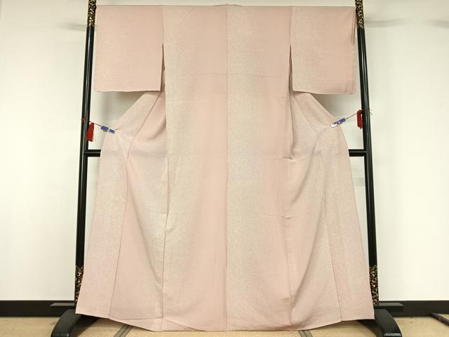 平和屋着物▽上質な小紋 単衣 霞文 正絹 逸品 AABG8753jh