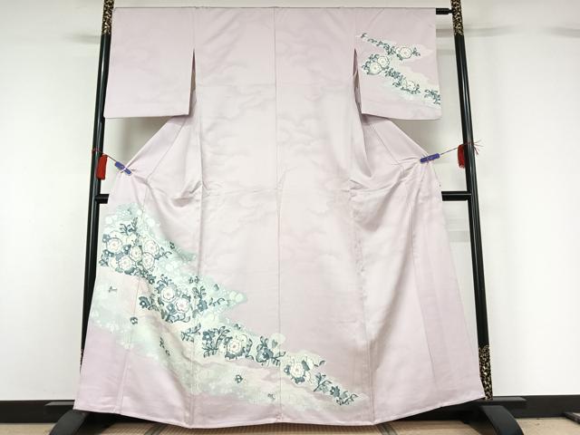 平和屋着物▽訪問着 単衣 手描き 辻が花 正絹 逸品 AABG8755jh