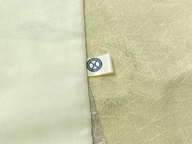 平和屋着物▽上質な小紋 単衣 草花文 西武百貨店扱い 正絹 逸品 AABG8776jh