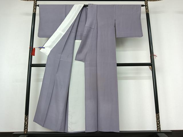 平和屋着物▽上質な色無地 単衣 薄鼠色 正絹 逸品 AABG8777jh