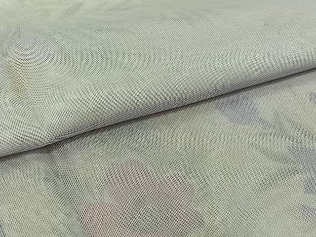 平和屋着物▽訪問着 無双 紗袷 紗×紗 草花文 正絹 逸品 AABG8781jh