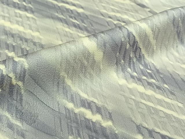 平和屋着物▽上質な小紋 単衣 斜縞 正絹 逸品 AABG8789jh