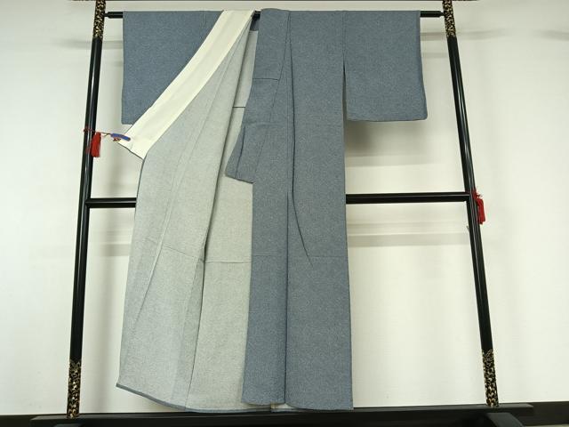 平和屋着物▽江戸小紋 単衣 鮫小紋柄 鬼しぼ縮緬 正絹 逸品 AABG8791jh