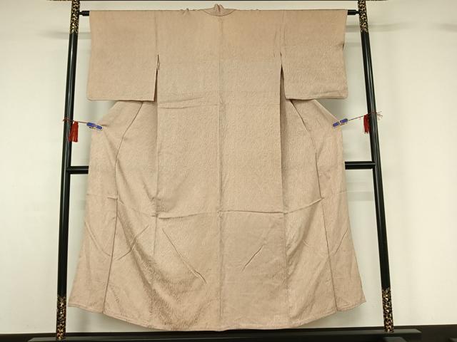 平和屋着物▽上質な小紋 単衣 杢目文 銀通し地 正絹 逸品 AABG8818jh
