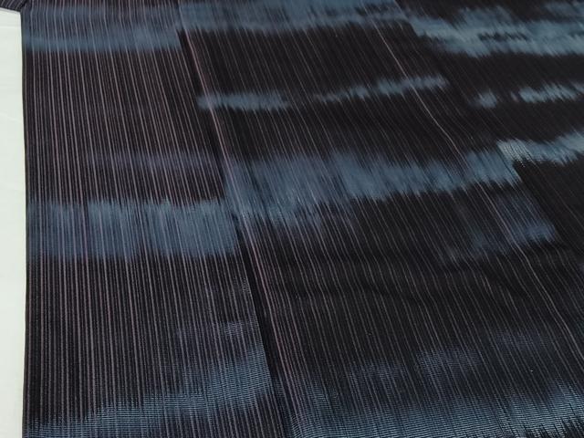 平和屋着物▽お召 単衣 横段文 正絹 逸品 AABG8825jh