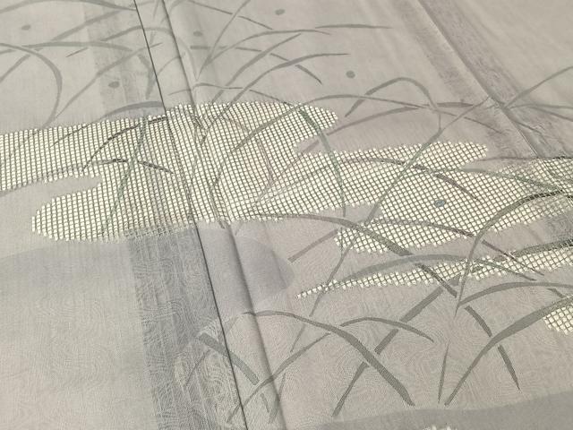 平和屋着物▽訪問着 無双 紗袷 紗×紗 手描き 露芝文 正絹 逸品 AABG8828jh