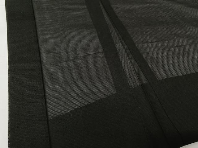 平和屋着物▽男性 羽織 スリーシーズン 春夏秋 塵除け 暗黒色 正絹 逸品 AABG8832jh