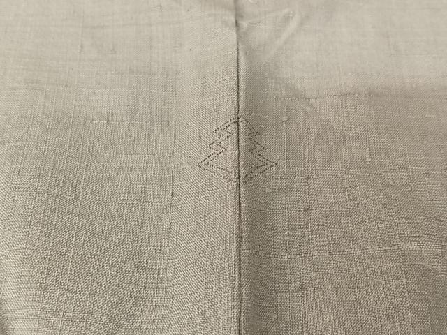 平和屋着物▽本場結城紬 重要無形文化財 単衣 薄梅鼠色 正絹 逸品 AABG8833jh