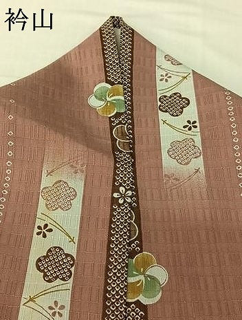 平和屋着物▽小紋 単衣 舞梅文 洗える着物 AABG8834jh