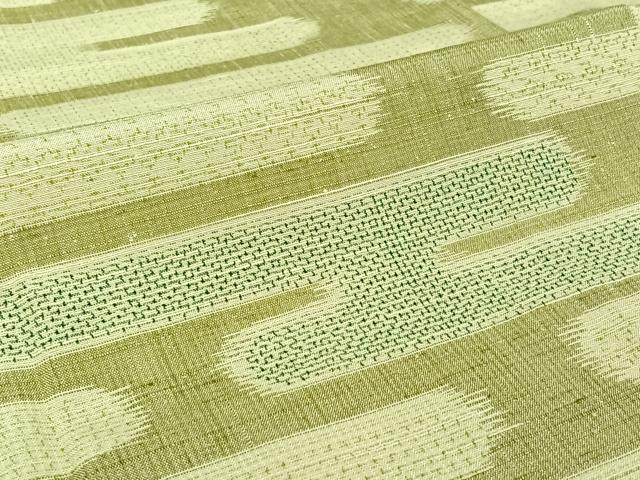 平和屋着物▽上質な紬 単衣 霞文 正絹 逸品 AABG8862jh