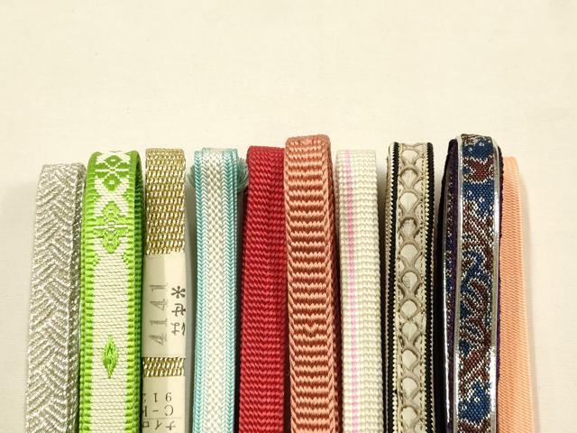 平和屋着物●和装小物 帯締め10本セット 三分紐 四分紐 博多織 めいくやまと 金銀糸 長尺 三越扱い 逸品 未使用 AABG8900ay