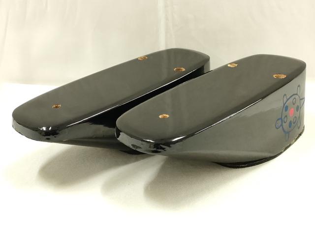 平和屋着物▼和装小物 下駄台 ぽっくり下駄 鶴亀 逸品 AABG8908ay