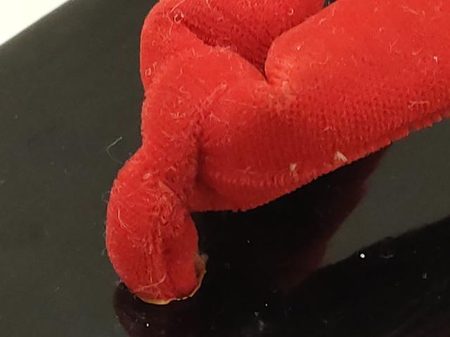 平和屋着物●和装小物 ぽっくり下駄 鼻緒:赤 逸品 AABG8909ay