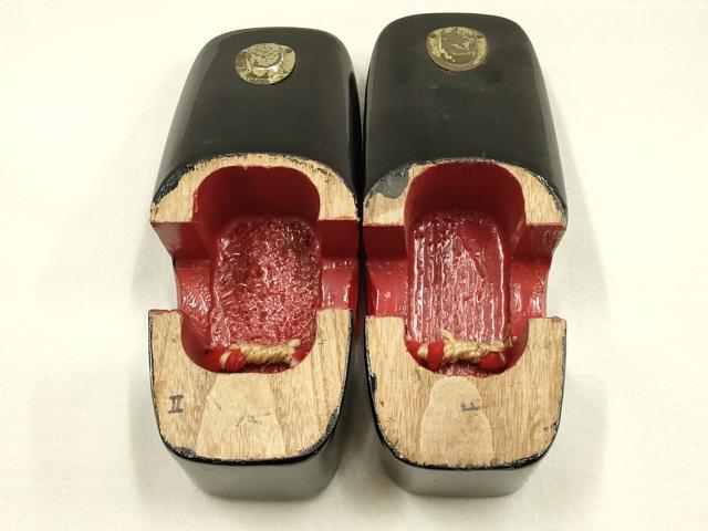 平和屋着物●和装小物 ぽっくり下駄 鼻緒:赤 逸品 AABG8909ay