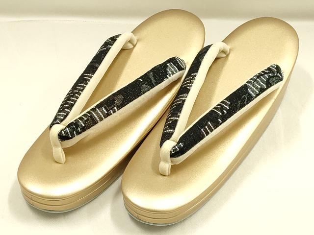 平和屋着物●和装小物 和装草履 銀糸 逸品 未使用 AABG9000ay