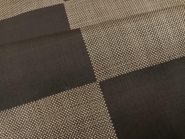 平和屋着物●本場大島紬 一元7マルキ 市松文 正絹 逸品 AABG9016ph