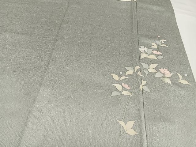 平和屋着物●訪問着 作家物 手描き 草花文 暈し染め 金彩 正絹 逸品 AABG9018ph