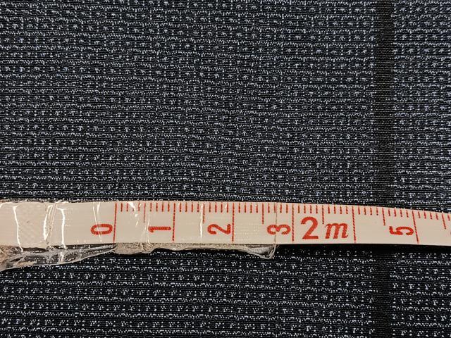 平和屋着物●お召 140亀甲 亀甲絣 間道 正絹 逸品 AABG9050ph