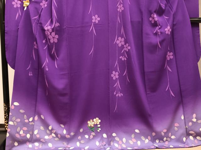 平和屋着物●豪華振袖 駒刺繍 桜文 暈し染め 金彩 正絹 逸品 AABG9056ph