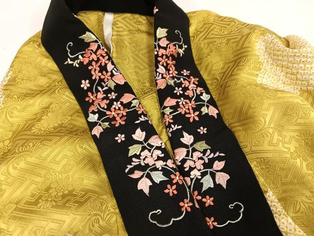 平和屋着物●振袖用長襦袢 無双仕立て 絞り 雲重ね文 やまと誂製 半衿刺繍 正絹 逸品 未使用 AABG9061ph