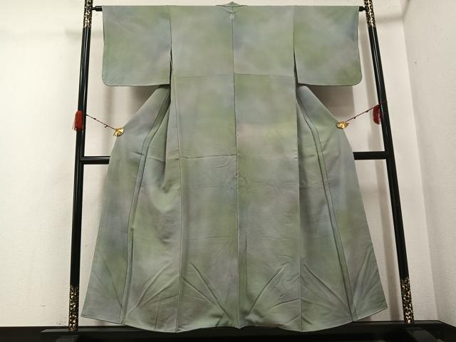 平和屋着物●上質な小紋 霞文 暈し染め 正絹 逸品 AABG9073ph