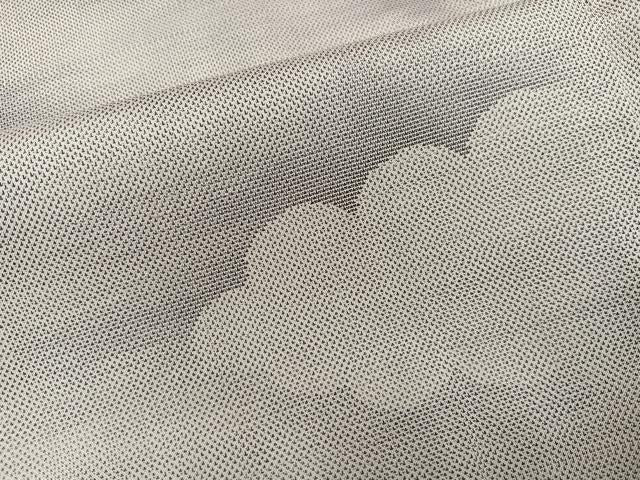 平和屋着物●本場大島紬 白大島 カタス9マルキ 雲重ね文 正絹 逸品 未使用 AABG9074ph