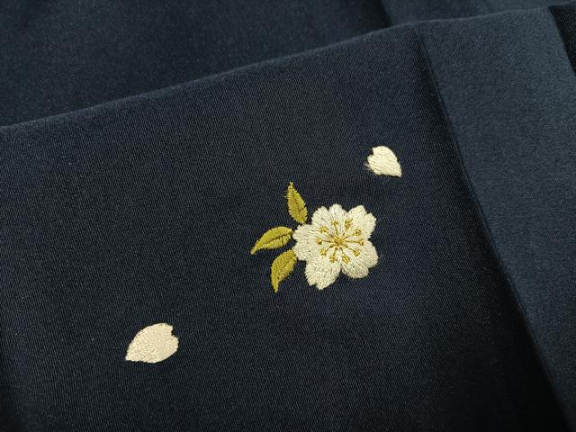 平和屋着物●女性 行灯袴 刺繍 桜 金糸 洗える着物 AABG9076ph