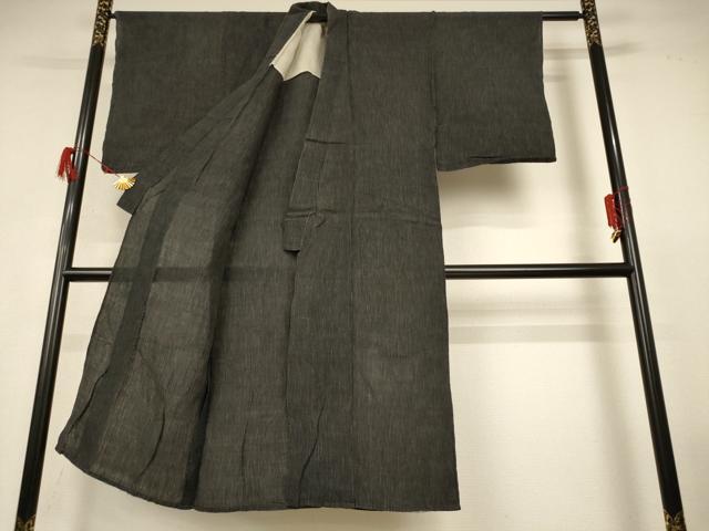 平和屋着物*夏物 男性 紬 縞 正絹 逸品 AABG9100jd