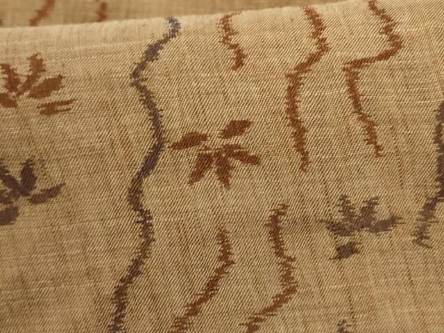 平和屋着物*夏物 小千谷ちぢみ 笹文 麻 逸品 AABG9102jd
