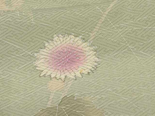 平和屋着物*夏物 訪問着 絽 草花文 銀彩 正絹 逸品 AABG9106jd