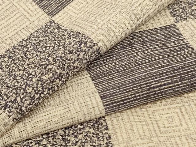 平和屋着物*夏物 小紋 絽 市松文様 正絹 逸品 AABG9108jd