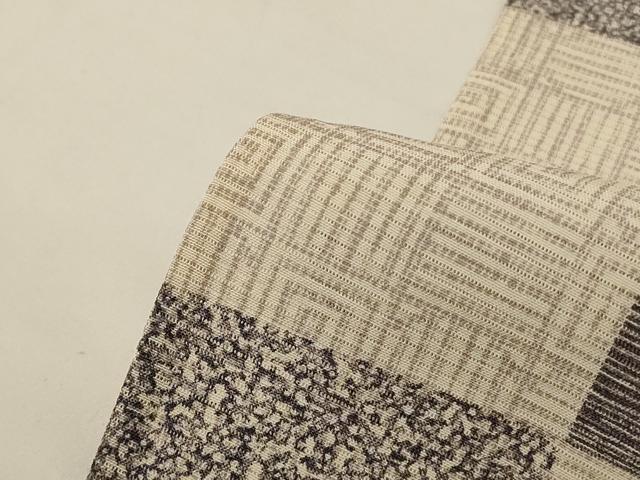 平和屋着物*夏物 小紋 絽 市松文様 正絹 逸品 AABG9108jd