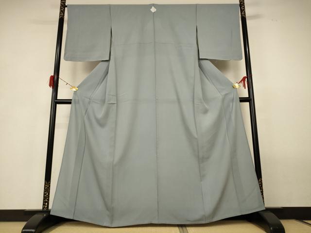 平和屋着物*夏物 色無地 絽 灰青色 正絹 逸品 未使用 AABG9112jd