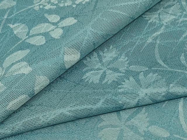 平和屋着物*夏物 小紋 紗 草花文 暈し染め 正絹 逸品 AABG9126jd