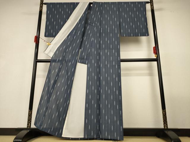 平和屋着物*夏物 紗紬 変わり縞 正絹 逸品 AABG9127jd