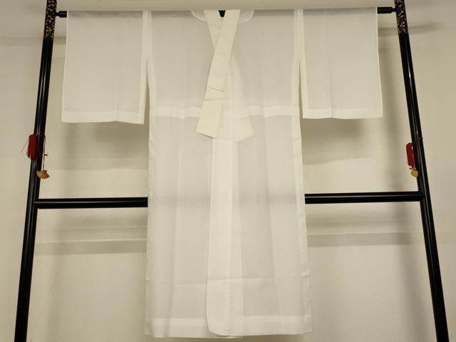 平和屋着物*夏物 長襦袢 絽 白色 洗える着物 AABG9138jd