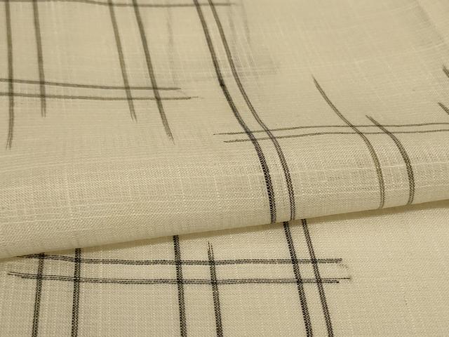 平和屋着物*夏物 紗紬 井桁絣 正絹 逸品 AABG9139jd