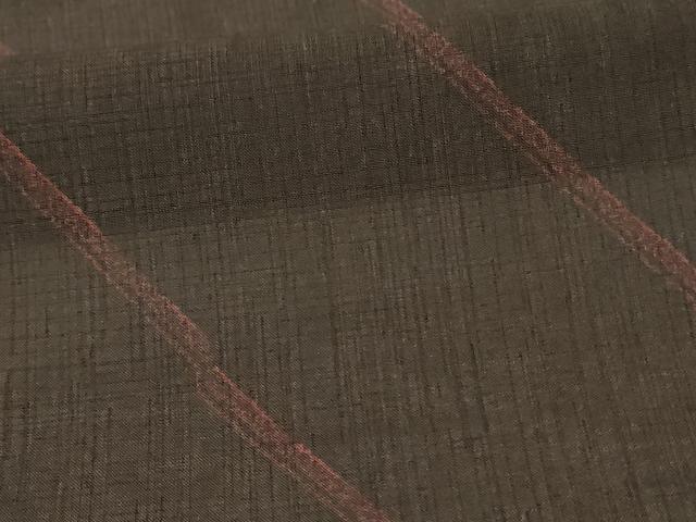 平和屋着物*夏物 洗える最高級着物 <英>はなぶさ謹製 小紋 紗 斜縞 洗える着物 AABG9150jd