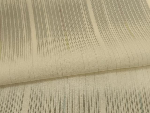平和屋着物*夏物 明石ちぢみ 紗 横段文 暈し染め 正絹 逸品 AABG9156jd