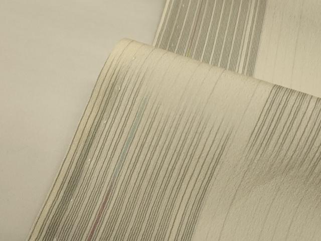 平和屋着物*夏物 明石ちぢみ 紗 横段文 暈し染め 正絹 逸品 AABG9156jd