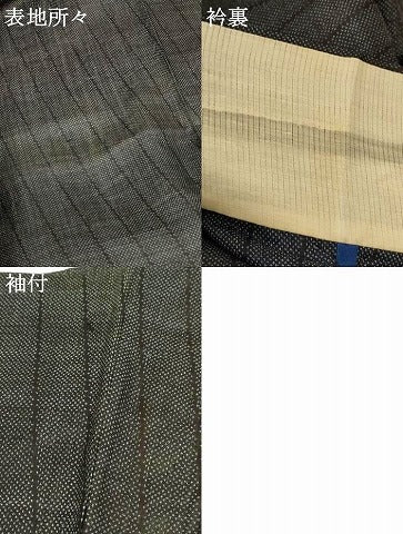 平和屋着物*夏物 重要無形文化財 本場宮古上布 斜縞 苧麻 逸品 AABG9166jd