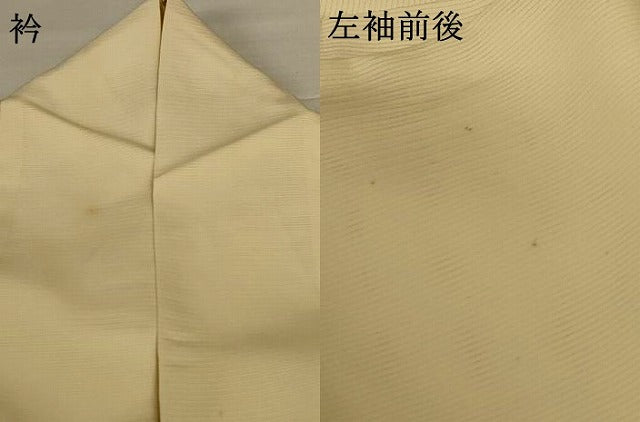 平和屋着物*夏物 無地絵羽訪問着 絽 刺繍 鳥の子色 正絹 逸品 AABG9170jd