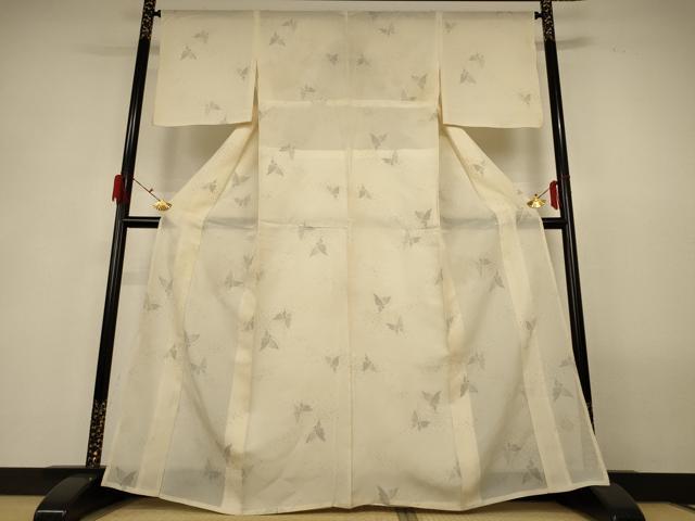 平和屋着物*夏物 本場大島紬 夏大島 舞蝶文 正絹 逸品 AABG9172jd