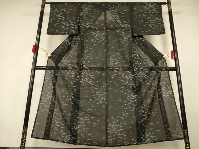 平和屋着物*夏物 小紋 絽 松葉 洗える着物 AABG9201jd