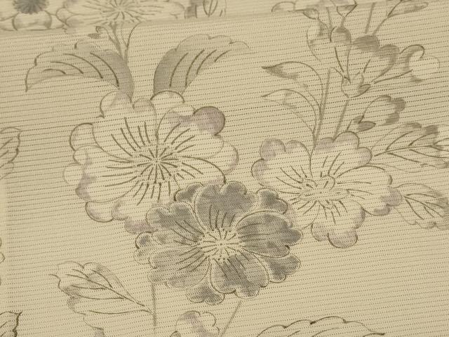 平和屋着物*夏物 小紋 絽 草花文 正絹 逸品 AABG9206jd
